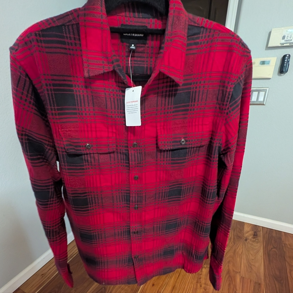 Lucky Brand 100% Cotton Cloud Soft Flannel Shirt Size Large Nwt ❤️